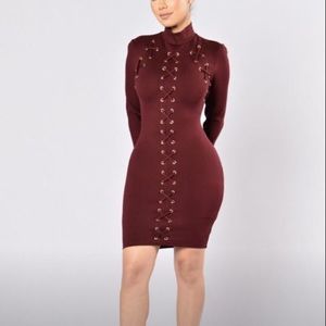 Bordeaux fashion nova dress